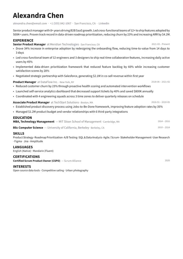 Basic CV template preview