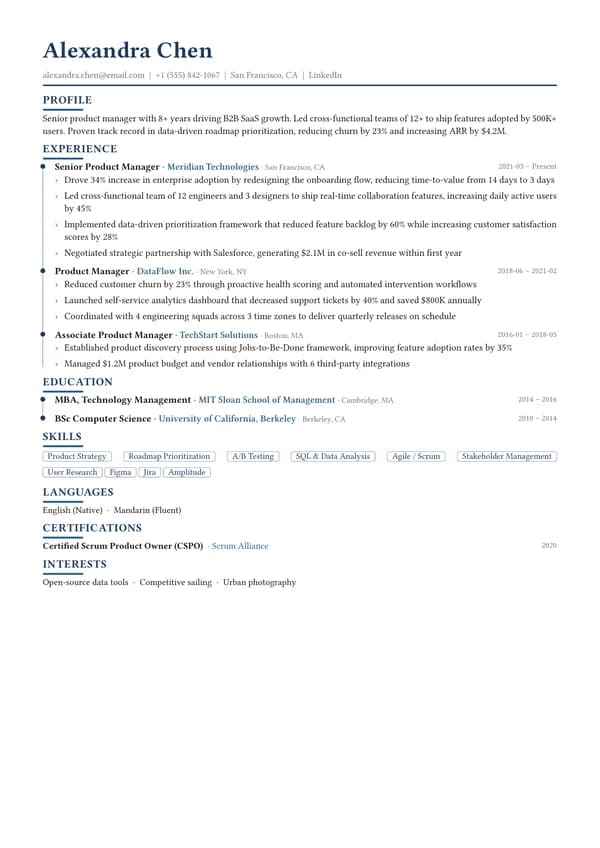 Timeline resume template preview
